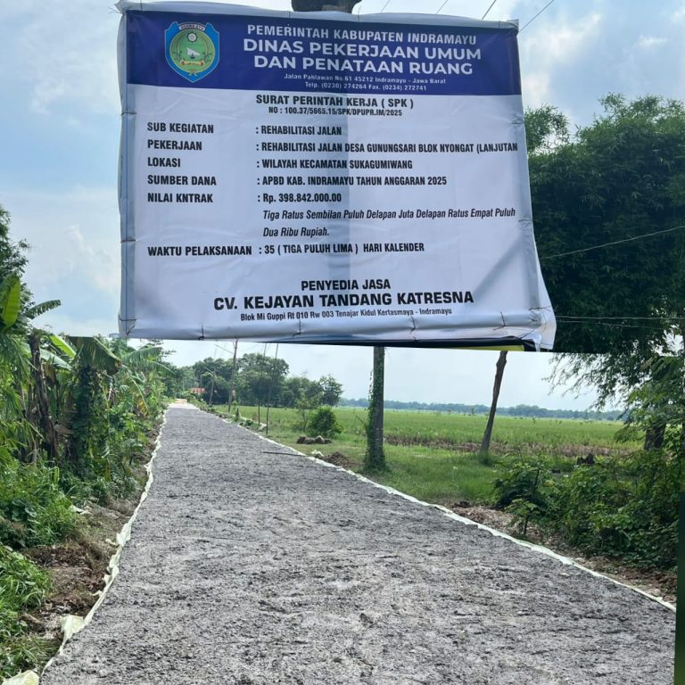 proyek rehabilitasi jalan Gunungsari